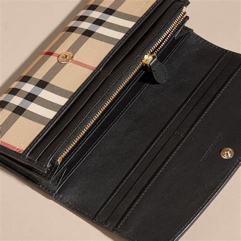 Burberry Horseferry Check and Leather Continental Wallet